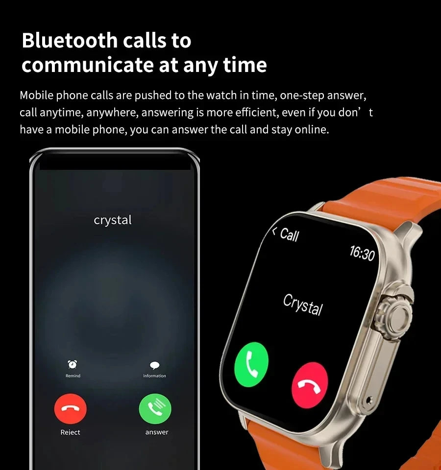 2.2-Inch (5.6 cm) AMOLED Smartwatch – Bluetooth Calling, Message Alerts, Heart Rate & SpO2 Monitor, GPS Fitness Tracker for Android iOS