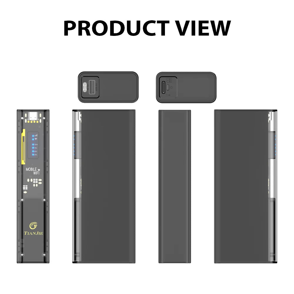 4G Mobile WiFi Router 10000mAh Power Bank Dual-Band 2.4/5GHz Portable MiFi Hotspot Global Band Support