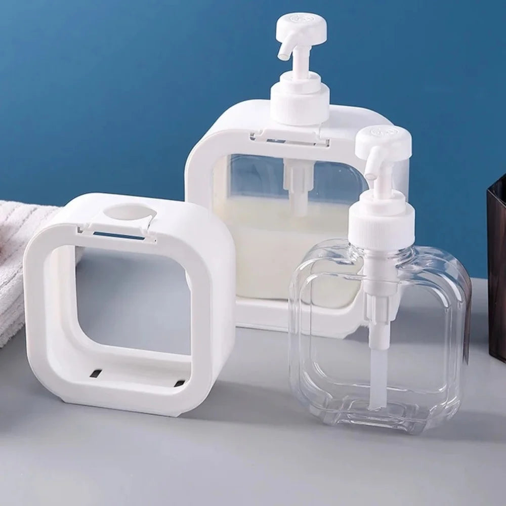 Transparent Pump Soap Dispenser Bottle 300ml/500ml (10oz/17oz) Refillable for Liquid Soap, Shampoo, Shower Gel, Dish & Laundry
