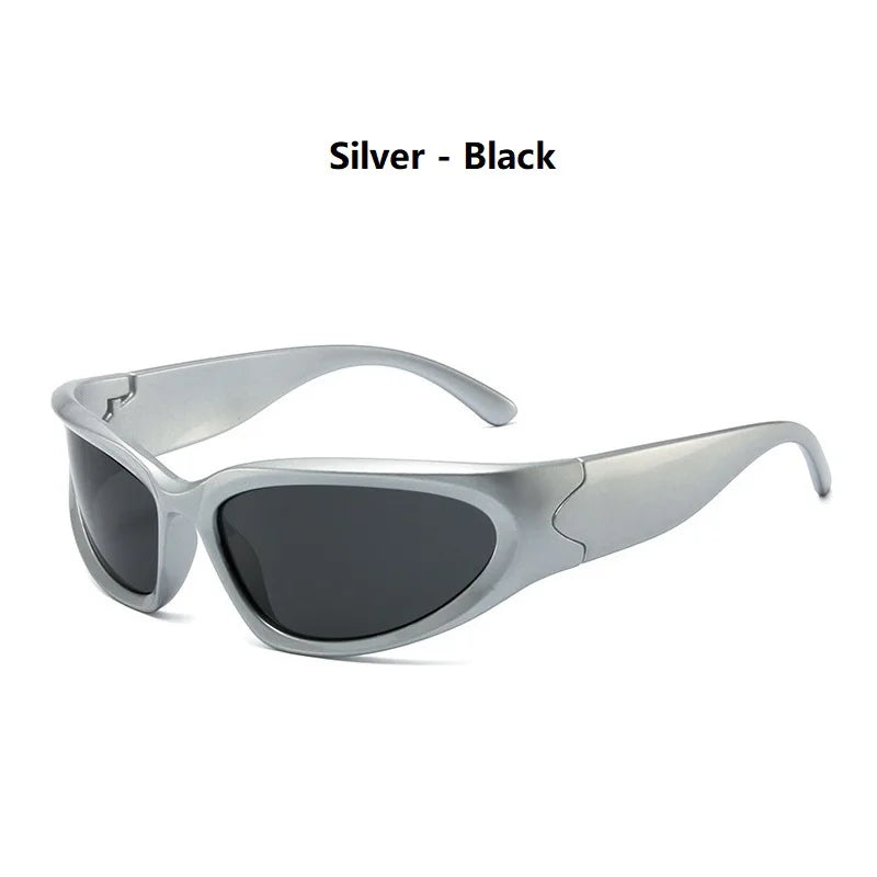 Wrap-Around Punk Vintage Sunglasses – Unisex Retro Sport Fashion Eyewear