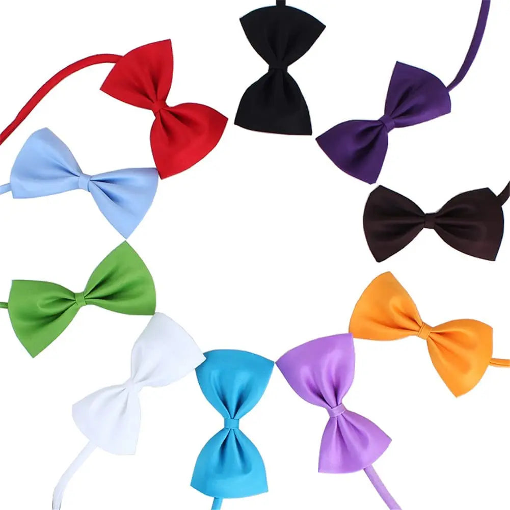 Adjustable Bow Tie Collar for Dogs & Cats - Pet Bowknot Necklace for Puppies