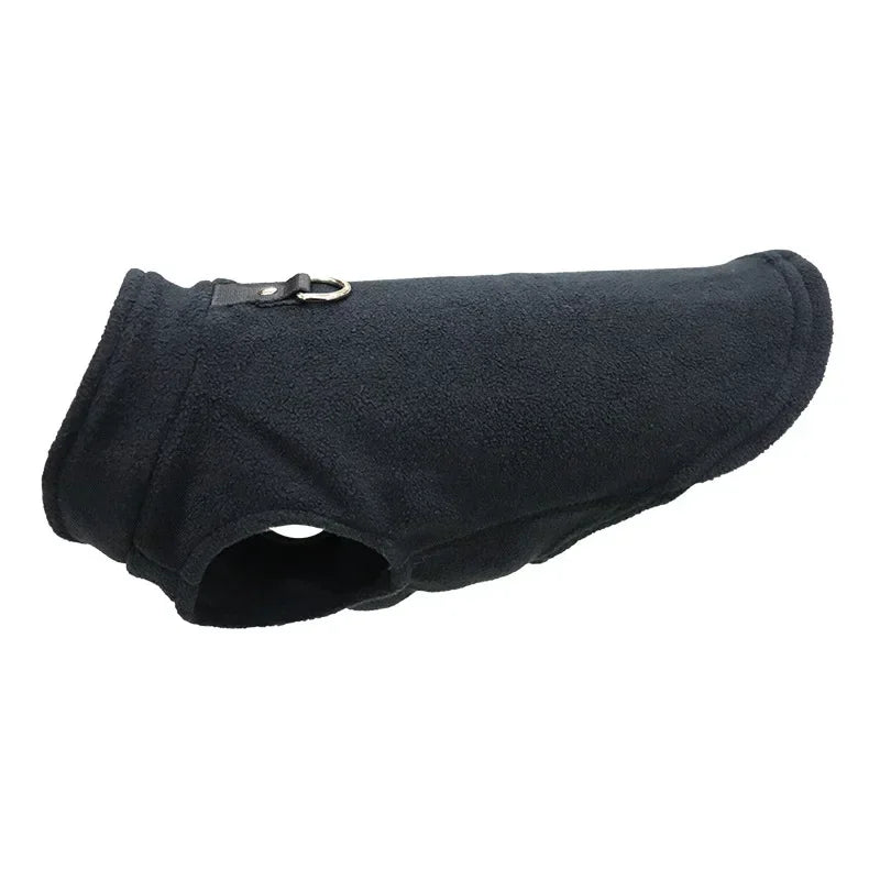 Winter Fleece Pet Jacket Vest with D-Ring – Warm Dog & Cat Coat for Small Breeds (Chihuahua, French Bulldog)