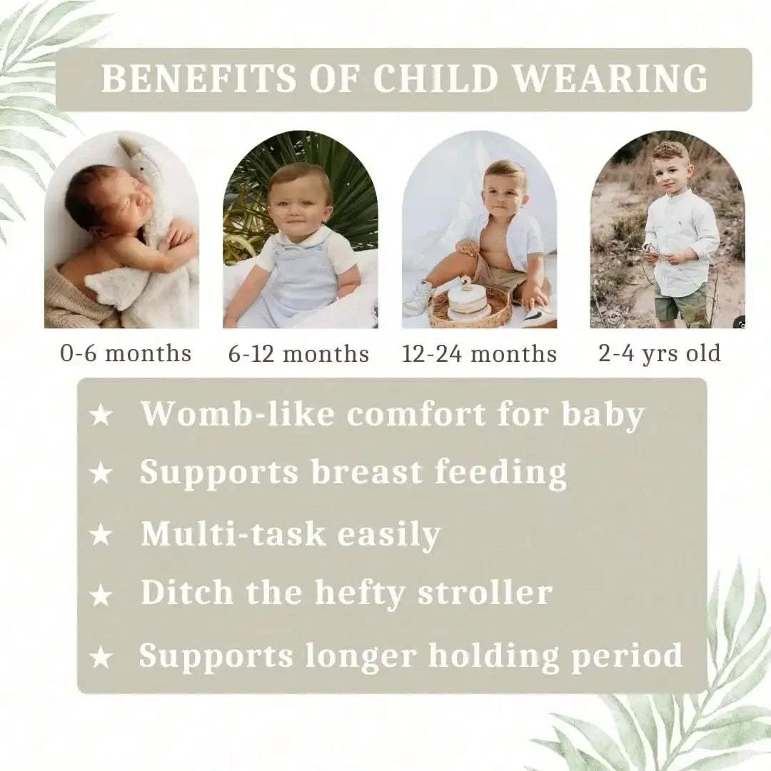 Adjustable Baby Sling Carrier 28–40 lb (13–18 kg) — Breathable Mesh Side Carrier with Safety Buckle & One-Hand Support