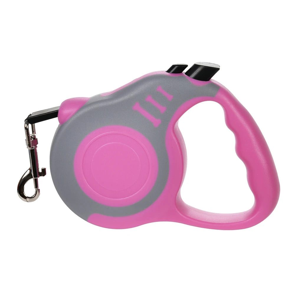 Retractable Nylon Dog Leash 3m/5m (9.8 ft/16.4 ft) Adjustable Lead for Small and Medium Dogs and Cats
