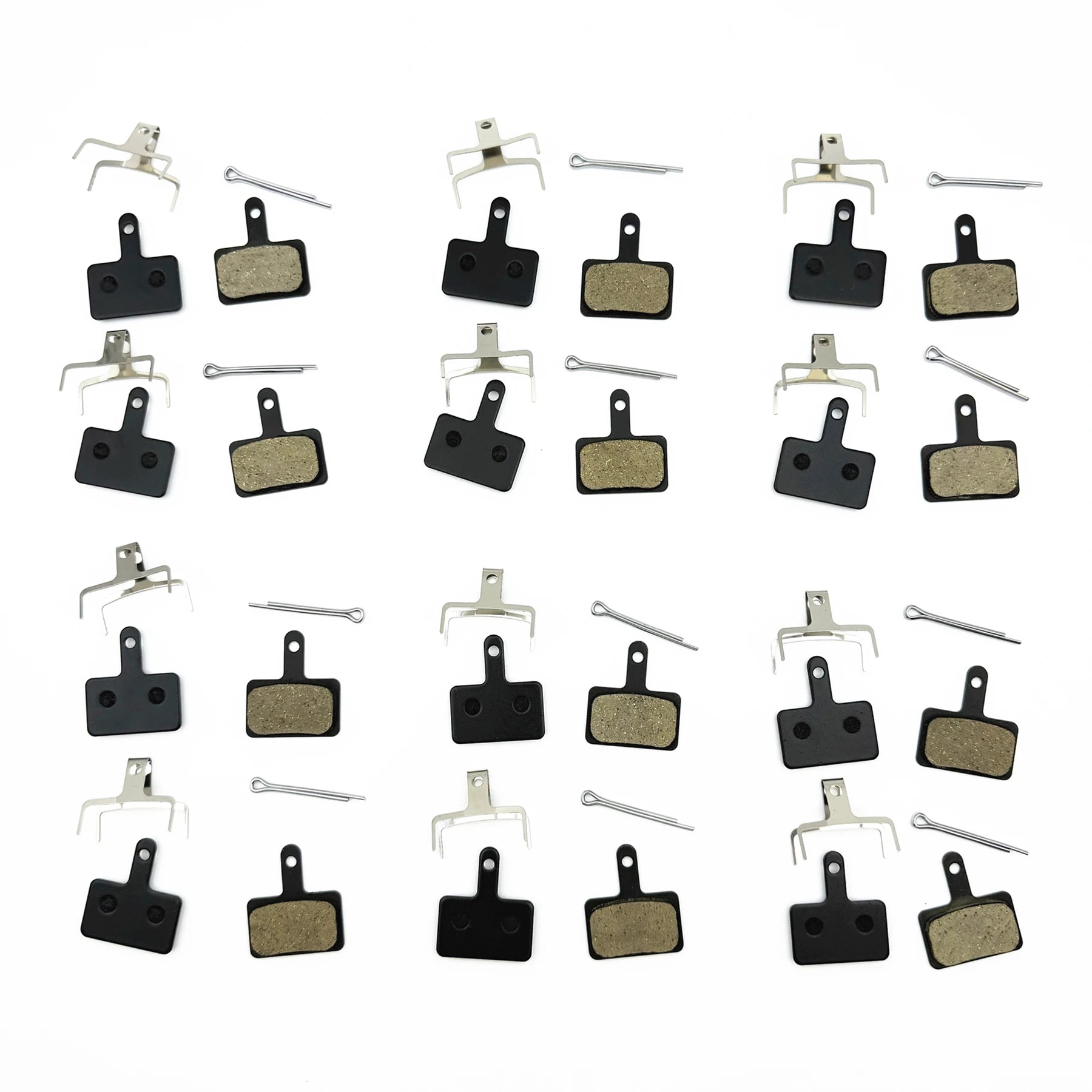 2/4/12-Pair Hydraulic Disc Brake Pads for Mountain Bikes — Resin, Semi-Metal & Ceramic Options
