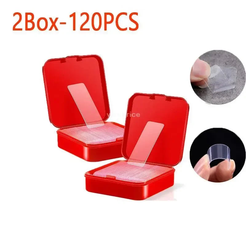 Reusable Nano Double-Sided Transparent Adhesive Tape – Super Strong Waterproof Wall Mount Strips (60/120/180/240/300 pcs)