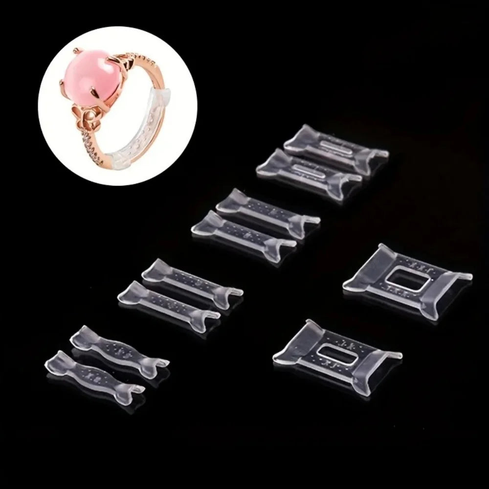 12-Pack Invisible Ring Size Adjuster Pads – Ring Reducer Inserts for Loose Rings