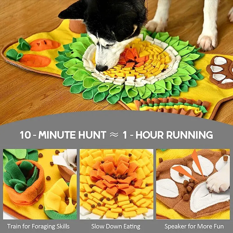 Dog Snuffle Mat Foraging & Scent Training Puzzle Toy – Interactive Slow Feeder, 25 x 17 in (63 x 43 cm)