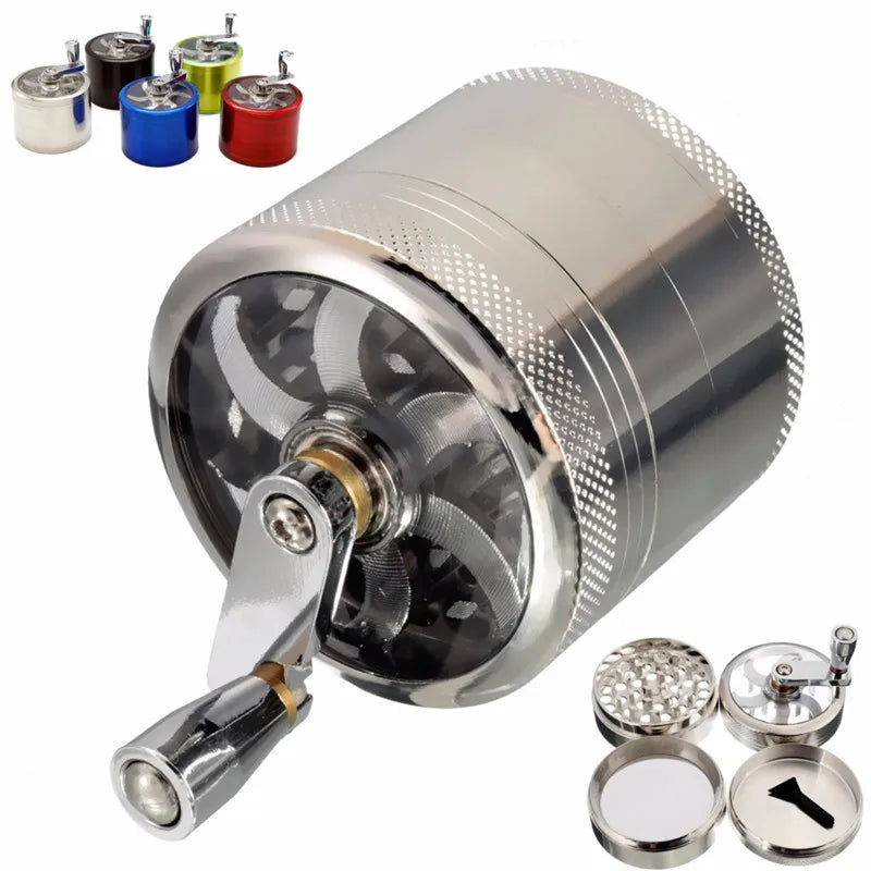 4-Layer Metal Herb Grinder 40mm (1.57 in) - Aluminum Alloy Spice Crusher & Herb Mill
