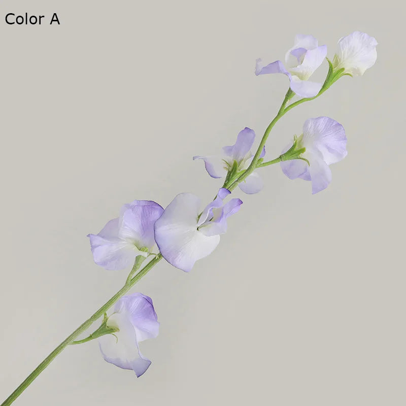 Silk Orchid Branch 62cm (24.4in) - Artificial Orchid Stem for Wedding, Bridal Bouquets & Home Decor - White Pink Purple
