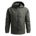 Men's Tactical Windbreaker Jacket - Waterproof Hooded Lightweight Outdoor Coat