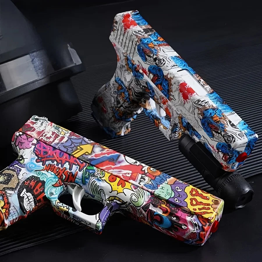 Gel Ball Blaster Toy — Fully Manual No-Battery Blaster for Outdoor Backyard Games, Gift (Beads Not Included)