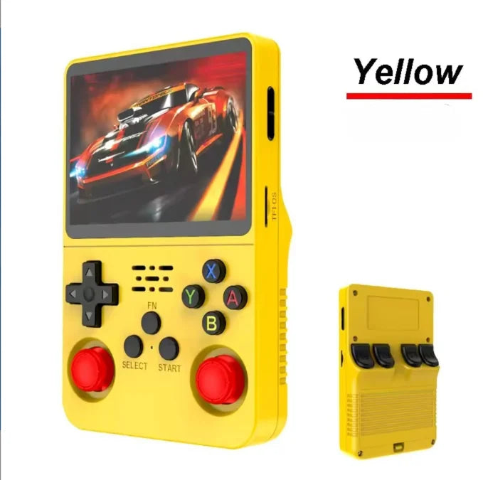Retro Handheld Video Game Console Linux Portable Pocket Player, 3.5-inch (89 mm) IPS Screen, 64GB/128GB, 15,000+ Games, Mini HDMI
