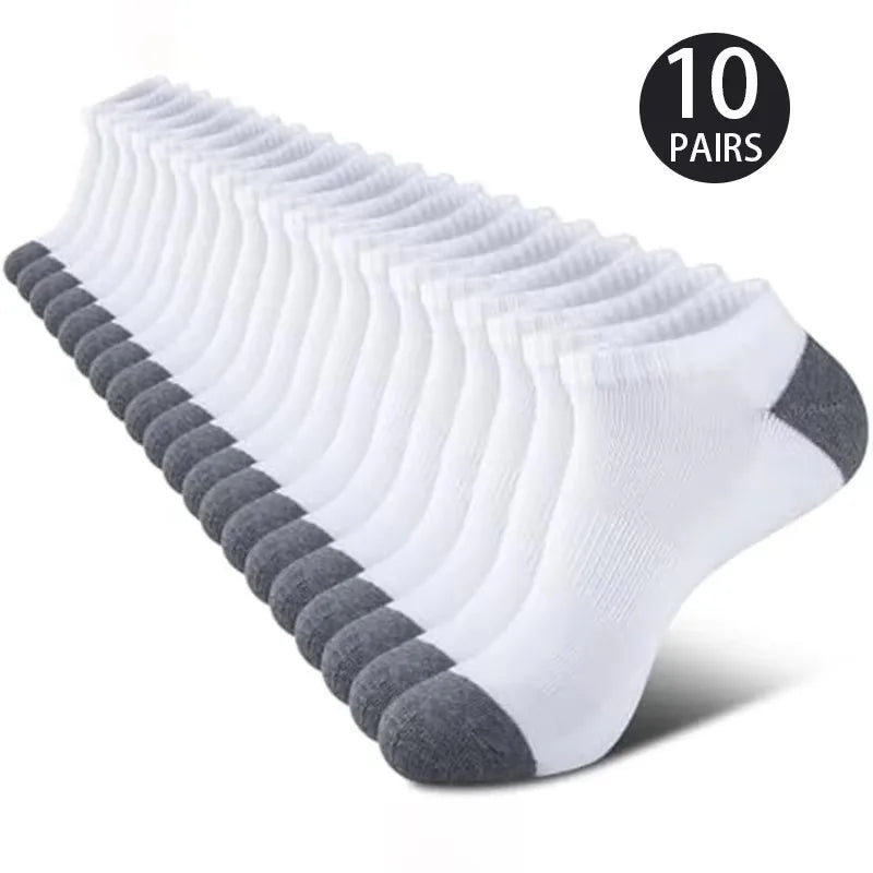 10-Pack Women's Low Cut Breathable Socks — Moisture-Wicking, Odor-Resistant Ankle Socks for Sports & Outdoor