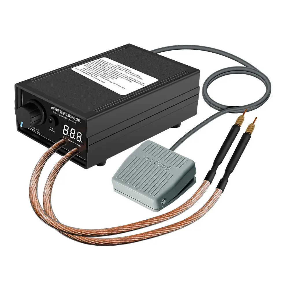 8000W Portable Mini Spot Welder Kit - Double-Pulse 18650 Battery Pack Spot Welding Pen for 0.15mm Nickel Strip