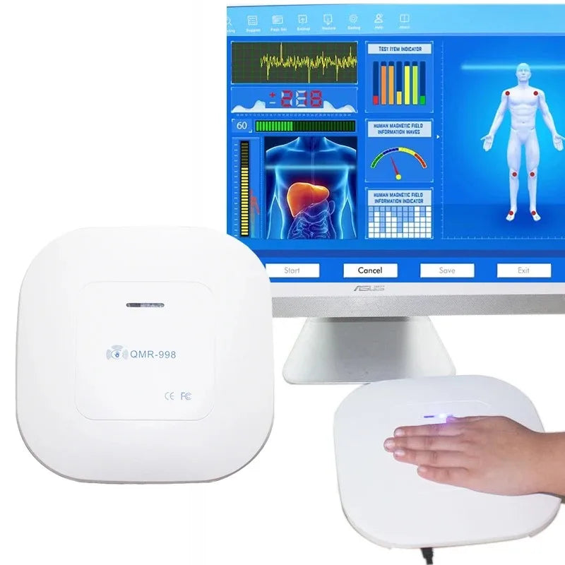 Quantum Magnetic Resonance Body Health Analyzer — Hand-Touch Diagnostic Device, Multi-Language, Up to 54 Reports