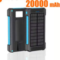 Waterproof Solar Power Bank 50,000/100,000/200,000mAh Dual USB PD 20W & 120W Fast Charge Portable Charger with LED Display & Flashlight for Camping & Travel