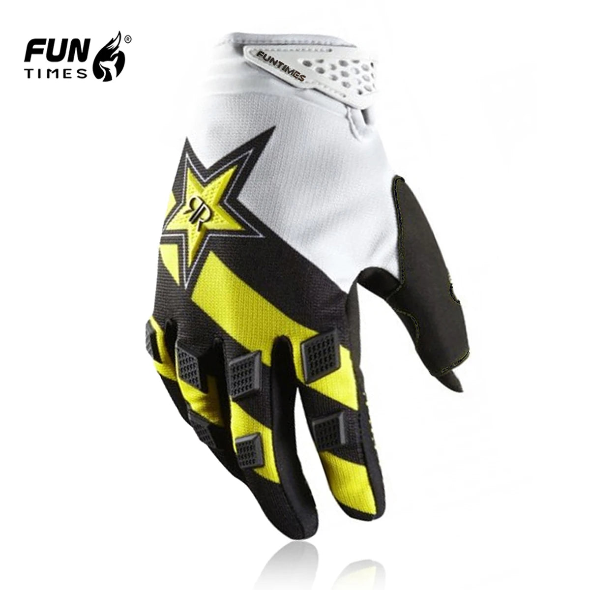 Men's Full-Finger Motorcycle & Mountain Bike Riding Gloves — Durable Nylon Anti-Slip Protective Cycling Gloves