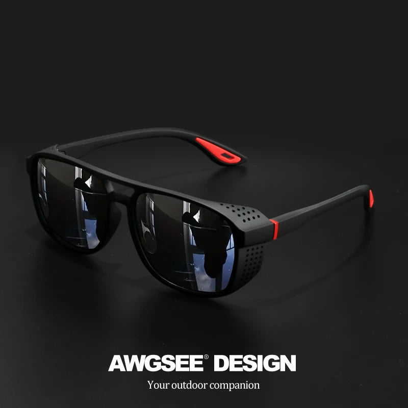 Men's Polarized Riding Sunglasses – Square Polycarbonate Frame for Outdoor Sports & Casual Wear