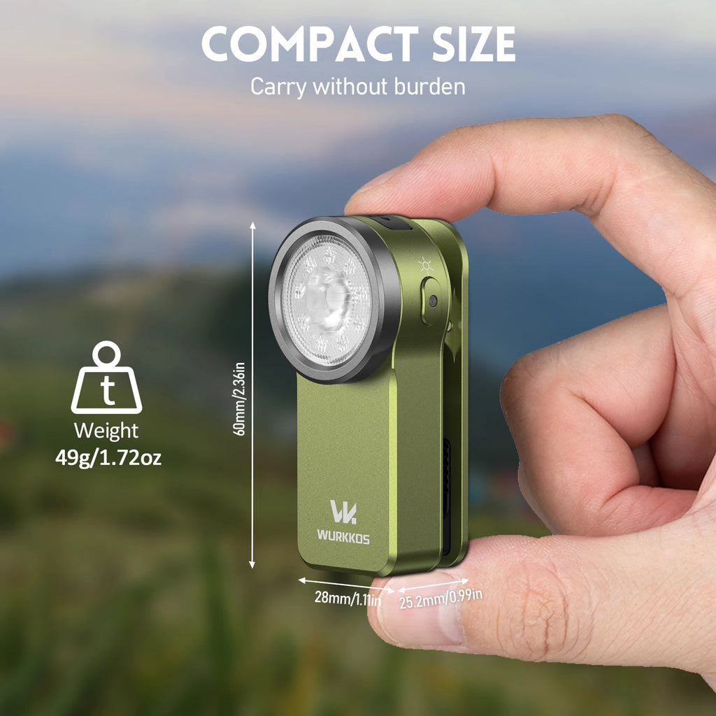 680LM USB-C Rechargeable Clip Light Mini Pocket EDC Flashlight with RGB and Magnet