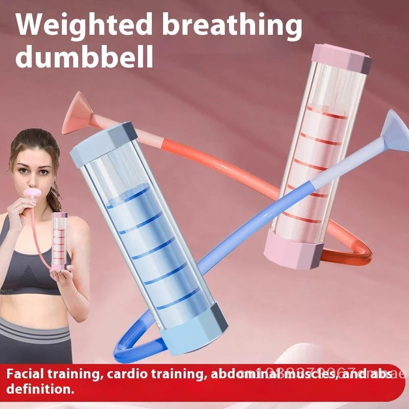 Abdominal Training Dumbbell – Portable Core & Pelvic Floor Strengthener with Silicone Grip, Includes 2 Breathing Nozzles