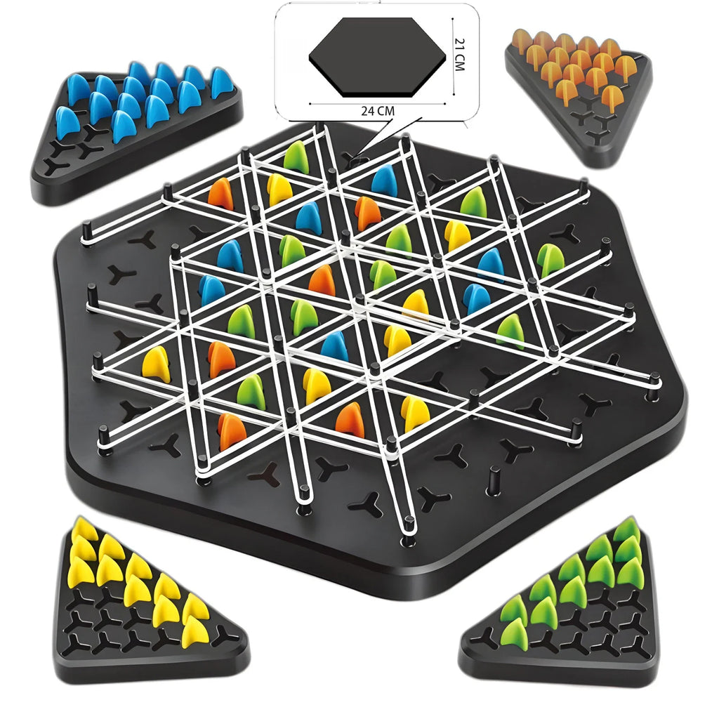 Triangle Chain Duel Strategy Board Game Family Logic Game for Kids and Adults