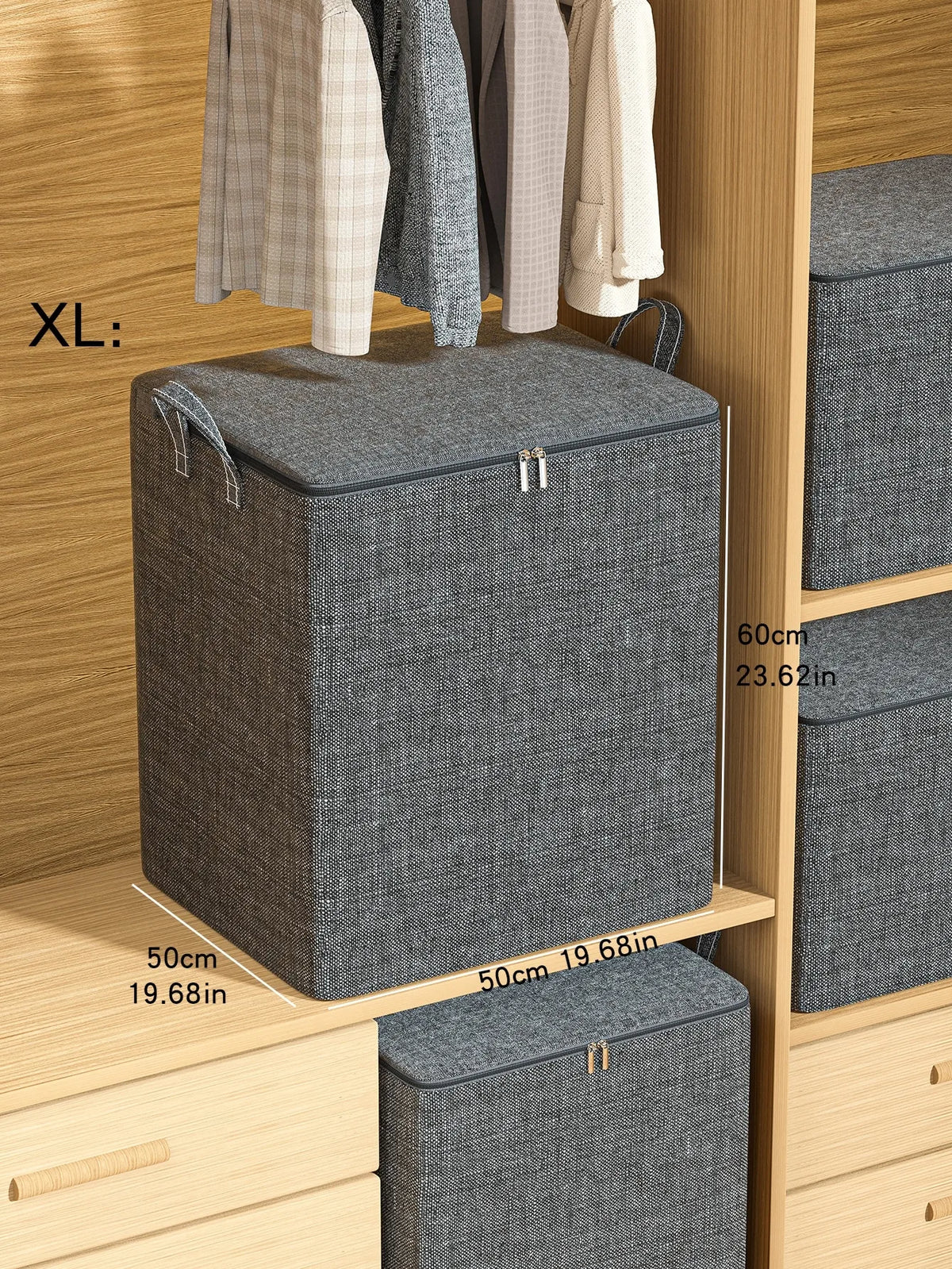 Foldable Large Capacity Clothing Storage Bag – Space-Saving Closet Organizer & Dust Cover