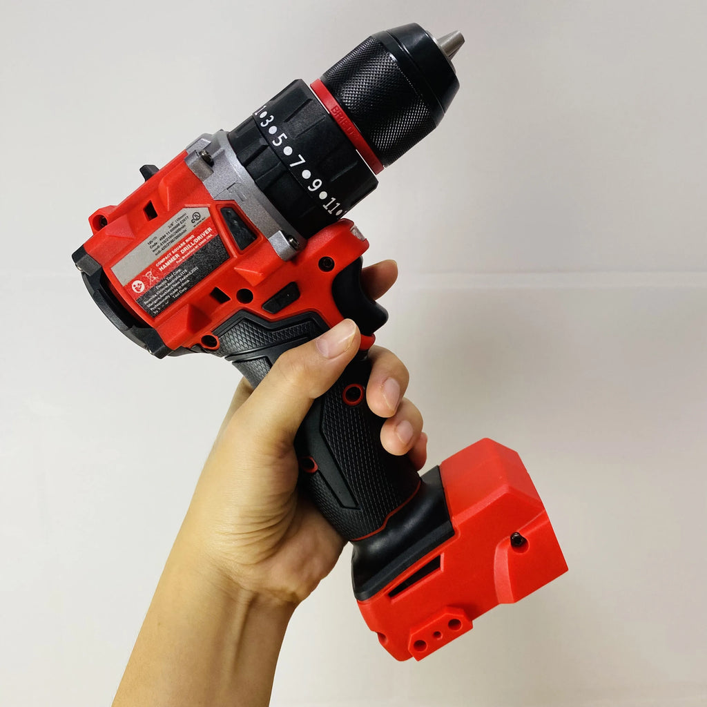 Brushless Cordless 18V Impact Drill Driver Compatible with Milwaukee Batteries, 3-Mode Hammer Drill & Screwdriver