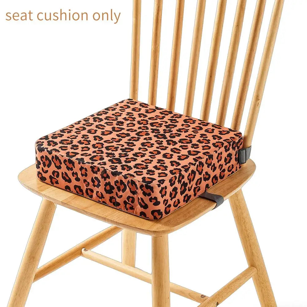 Portable Waterproof Booster Seat Cushion for Toddlers Height-Adjustable Non-Slip High Chair Pad Washable (12.6 x 12.6 x 3.15 in / 32 x 32 x 8 cm)