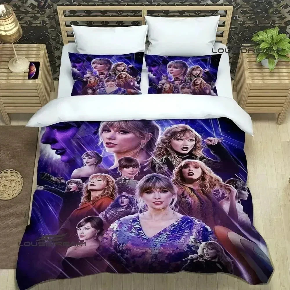 Luxury 3D Print Microfiber Duvet Cover Set with 2 Pillowcases – 100% Polyester Soft Breathable Bedding, Perfect Birthday Gift