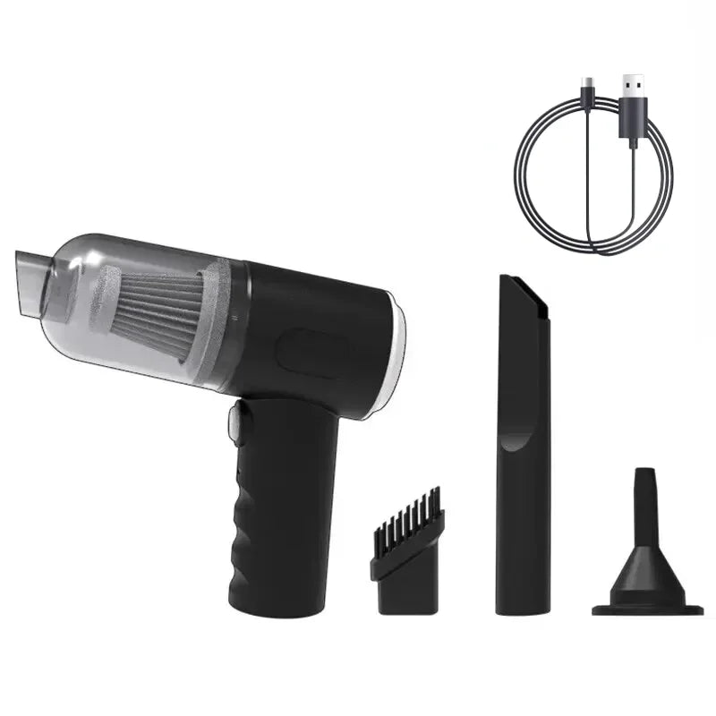 9000Pa Wireless Car & Home Handheld Vacuum – USB Rechargeable 1200mAh Portable Wet/Dry Mini Cleaner