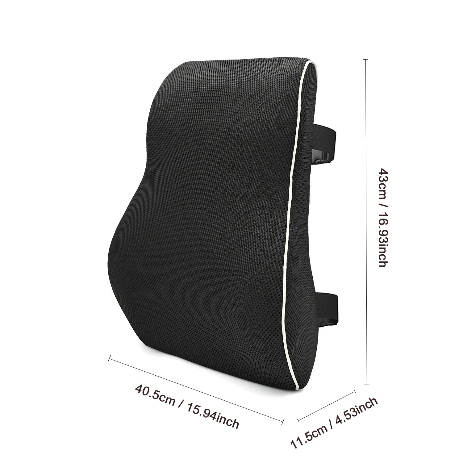 Ergonomic Memory Foam Lumbar Support Pillow — Car & Office Waist Cushion for Back Pain Relief