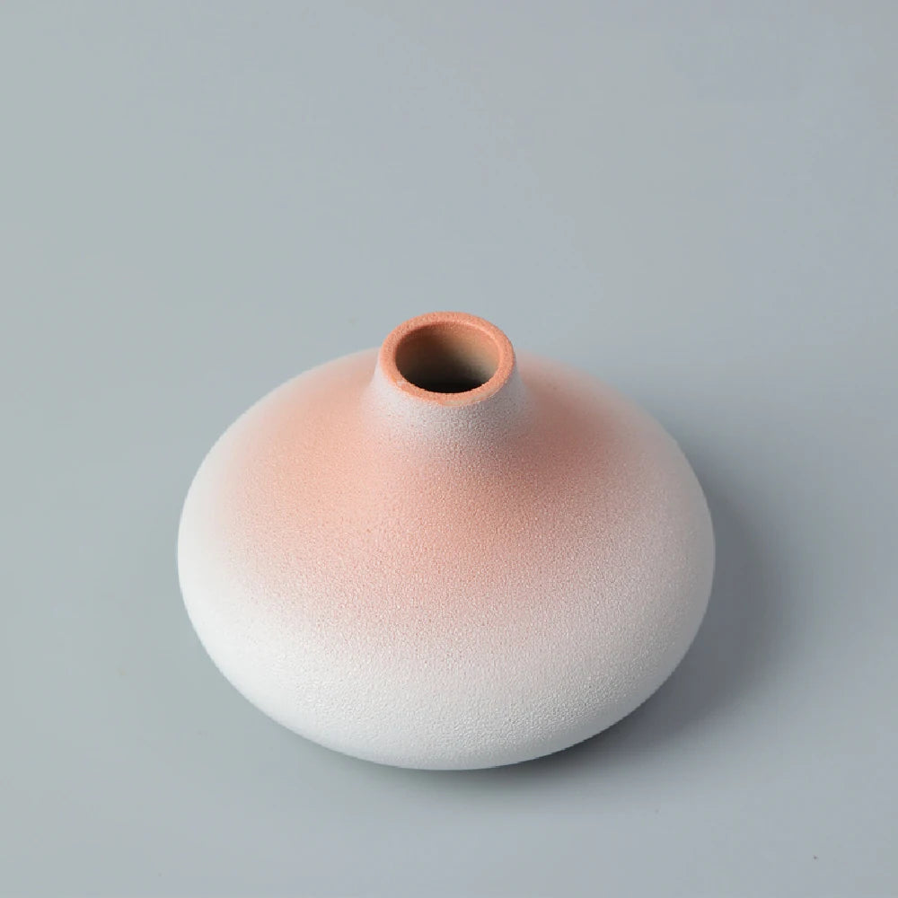Ceramic Small Flower Bud Vase - Minimalist Japanese-Style Tabletop Home Decor
