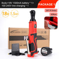 Cordless 3/8 in (9.5 mm) Right-Angle Ratchet Wrench — 18V Rechargeable, 65 N·m Torque for Car Repair