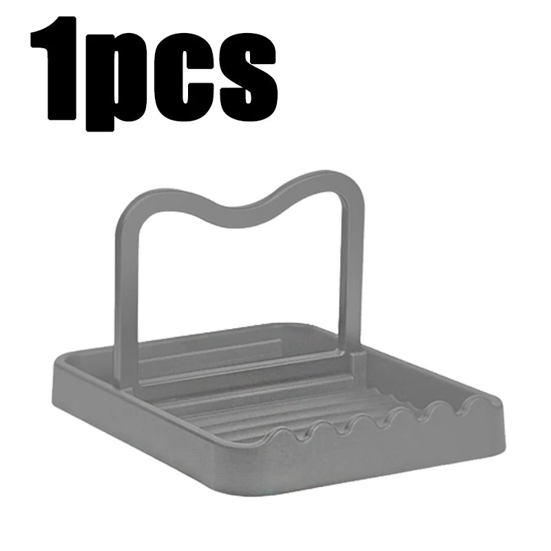1-3 Pack Foldable Spatula & Pot Lid Holder - Multifunctional Upright Kitchen Draining Rack Wave Anti-Slip Organizer