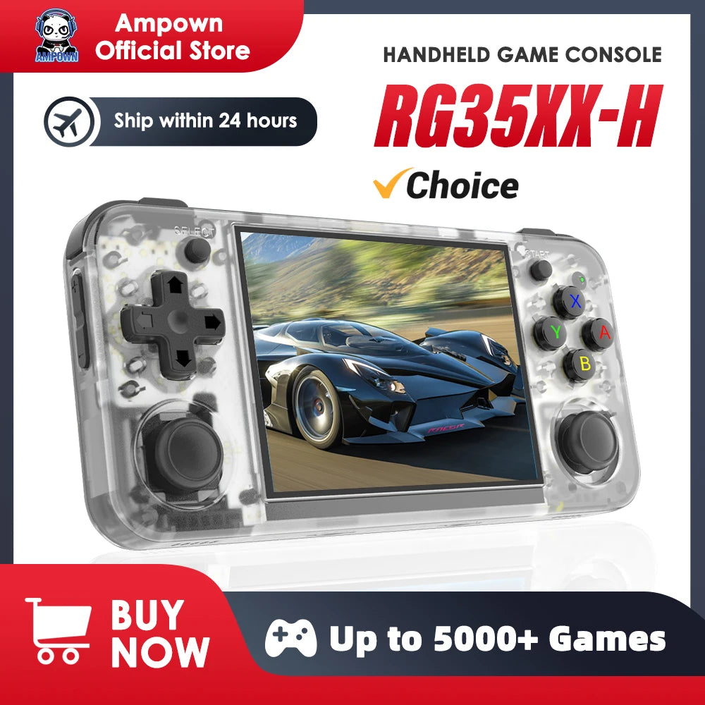 Handheld Retro Game Console 3.5-Inch (89 mm) IPS Screen HDMI Output Linux Emulator 3300mAh 10,000+ Games TF up to 512GB Kids Gift
