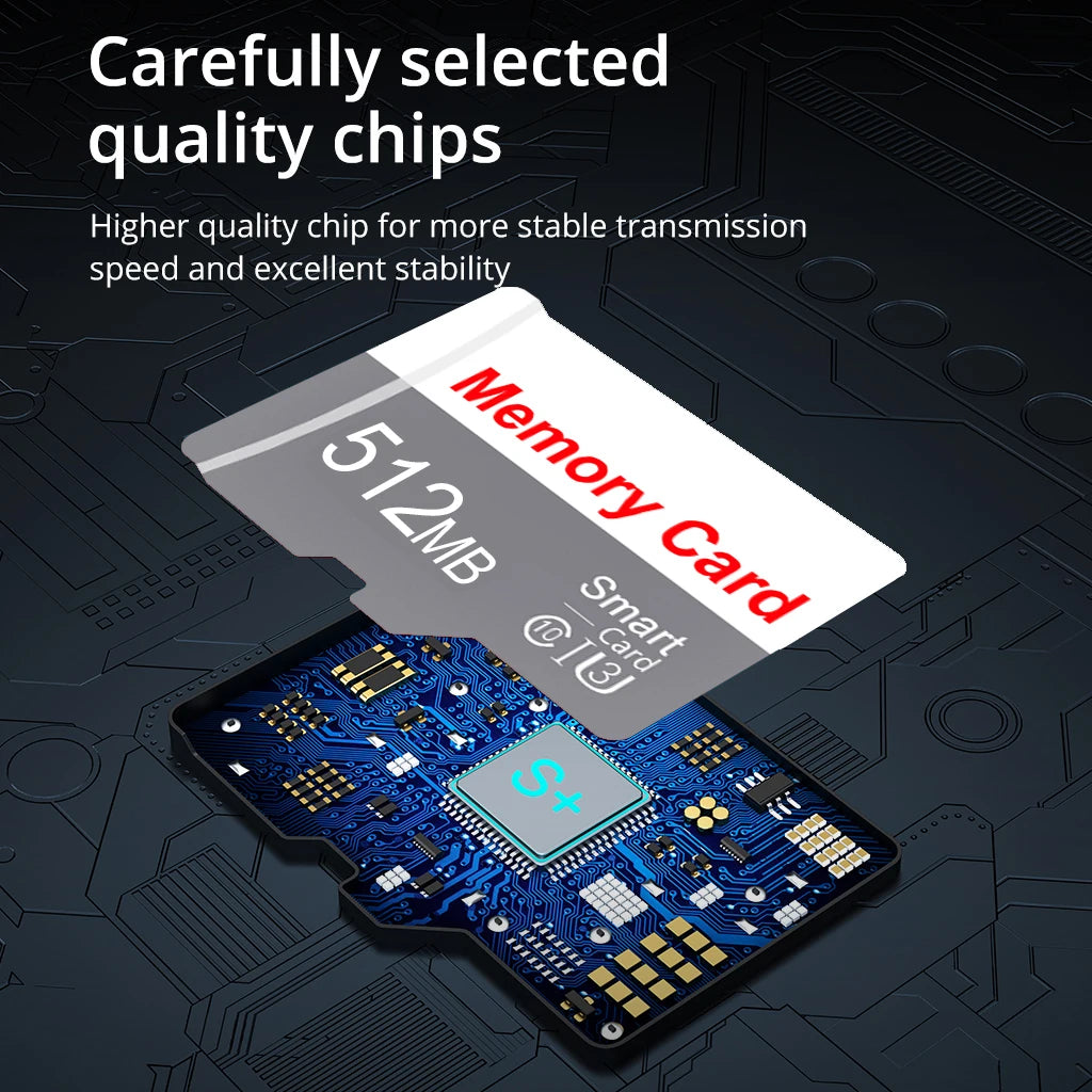 TF / Micro SD Memory Card 64MB 128MB 256MB 512MB Class 10 U3 V30 High-Speed for CCTV Camera Phone Tablet