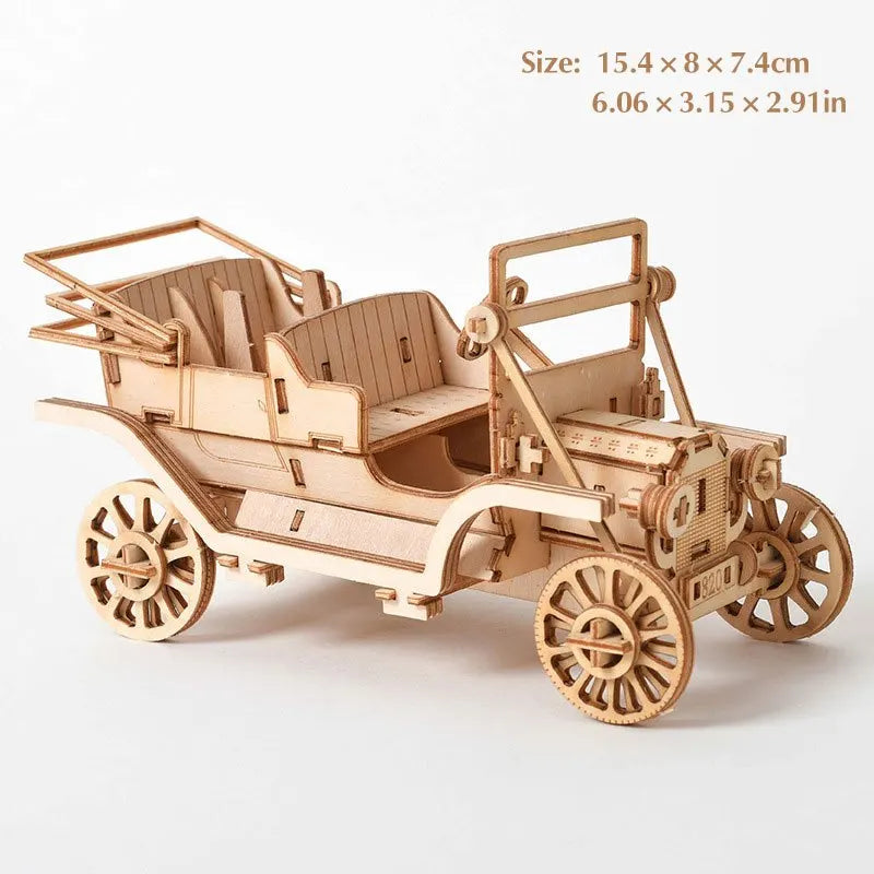 DIY 3D Wooden Mechanical Puzzle Kit - Buildable Ship Model Ornament, Handmade Assembly Game, Christmas Gift