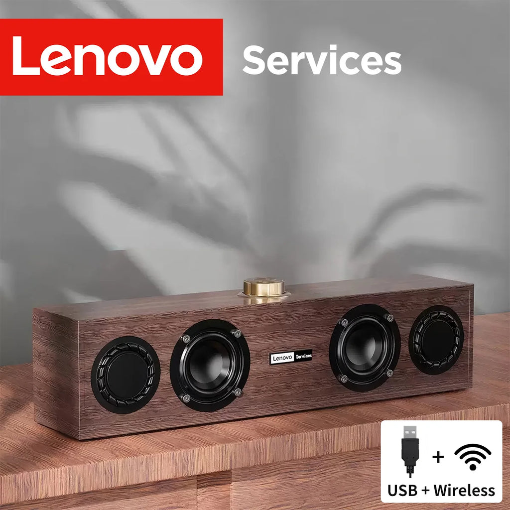 Multimedia Bluetooth Speaker Dual-Mode Wired & Wireless Retro Subwoofer for TV, PC & Mobile (USB Powered)