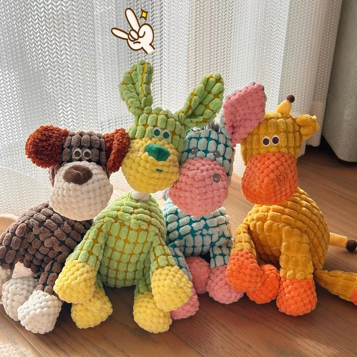 Donkey Plush Dog Toy with Squeaker – Interactive Chew & Fetch Toy for Small & Medium Dogs, 8.7–10.0 in (22–25.5 cm)