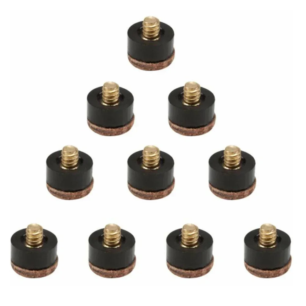 5/10 Pack Screw-In Pool Cue Tips 10mm-13mm (0.39-0.51 in) Snooker Billiards Replacement Leather Tips