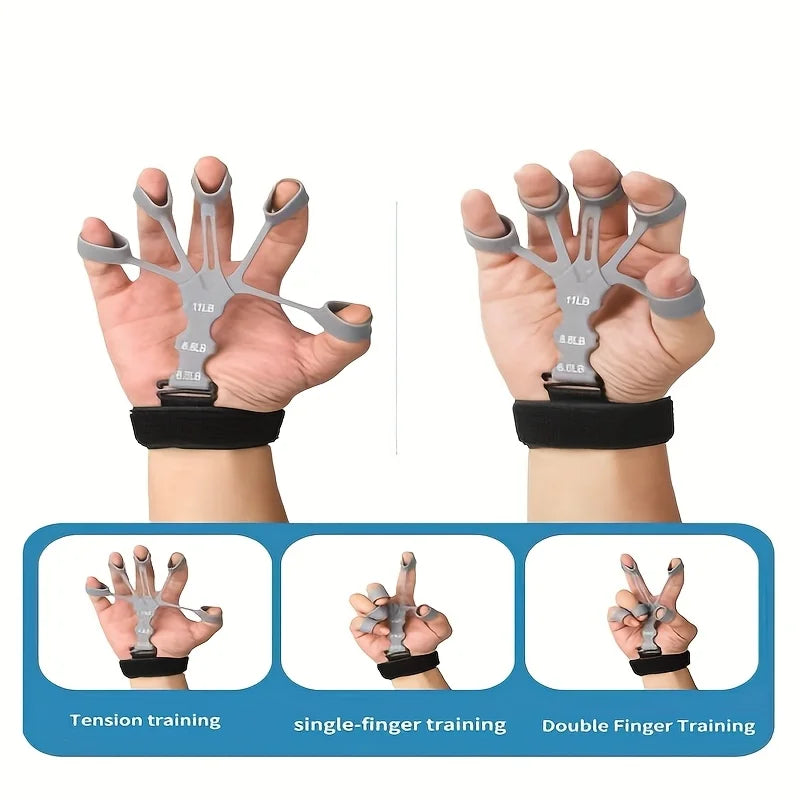 5-Finger Hand Trainer Wrist Puller – Ergonomic Finger & Hand Grip Strengthener for Wrist, Forearm and Muscle Toning