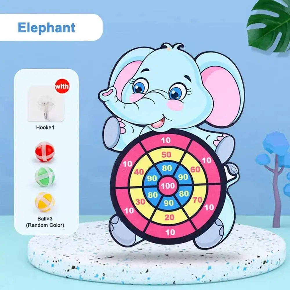 Sticky Ball Dartboard Target for Kids – Soft Throwing Dart Game Indoor & Outdoor, Ages 3+