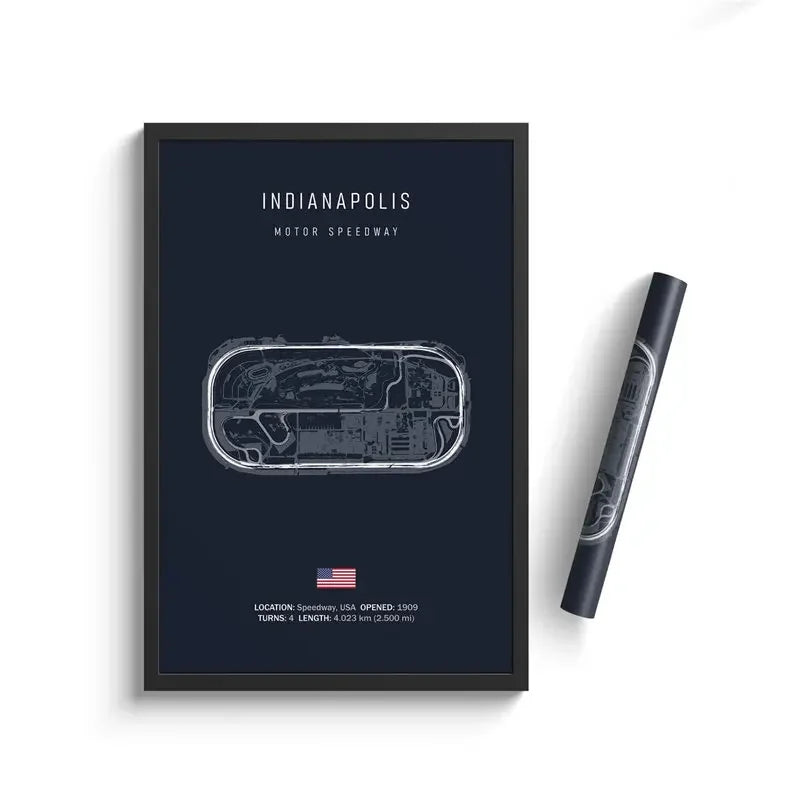 F1 Track Canvas Print – Imola & Monaco Circuit Wall Art, Formula 1 Motorsport Poster, Unframed Nordic Racing Decor for Home
