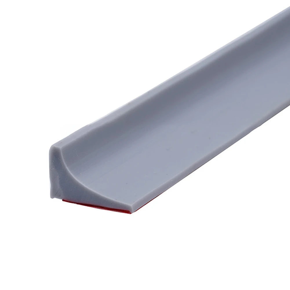 Silicone Shower & Kitchen Water Barrier Strip – Water Stopper Seal, 30/50/80/100/200 cm (11.8–78.7 in) – Transparent/Grey/Black/White