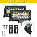 LED Light Bar 4/7/12/15/17/20 in (102/178/305/381/432/508 mm) 60–500W 10–32V IP67 Waterproof Flood/Spot Driving Off-Road Truck ATV SUV Boat