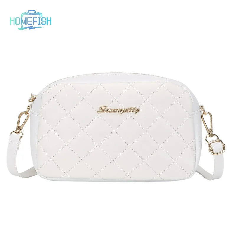 Tassel Embroidered Small Saddle Messenger Camera Crossbody Bag with Chain Strap for Women