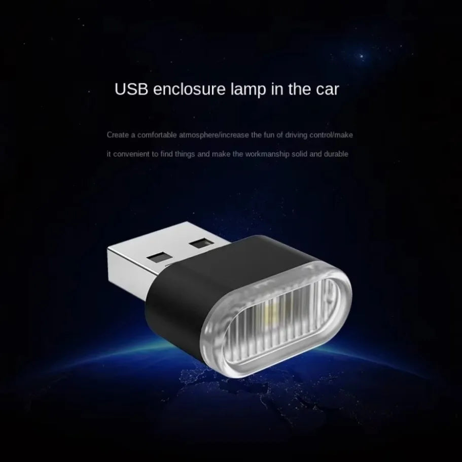 Mini USB LED Ambient Car Interior Light - Portable Neon Decorative Lamp, Universal Plug & Play