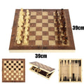 3-in-1 Board Game Set Chess, Backgammon and Checkers with Dice for Travel and Parties