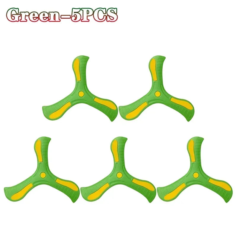 Soft Foam Three-Leaf Boomerang Flying Disc for Kids & Adults, Beginner-Friendly Outdoor Throwing Toy